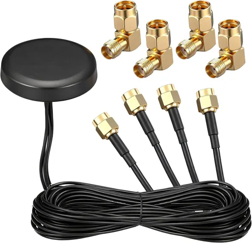 Miniatura 7 de FairySandy 5 unids 5G antena móvil 4x4 MIMO omnidireccional LTE Antena externa con SMA macho a hembra adaptador de ángulo recto para aumentar