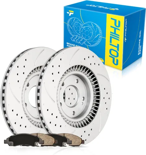 Miniatura 89 de PHILTOP Juego de rotores de freno de disco trasero y pastillas de freno de cerámica para Nissan 2002-2023 Altima, Nissan 2007-2019 Sentra, Nissan