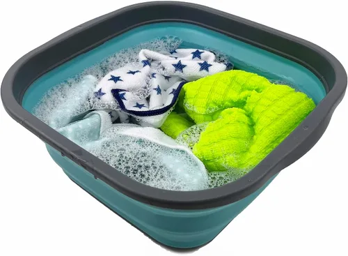 Miniatura 8 de SAMMART Juego de 2 tinas plegables de 5.5 L (1.4 galones) - Tina plegable para platos - Lavabo portátil - Tina de plástico que ahorra espacio