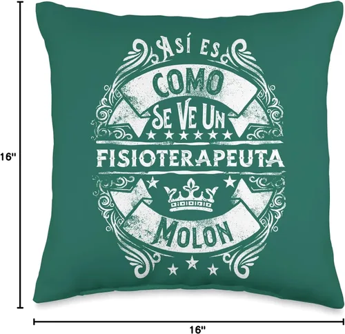 Miniatura 4 de Regalo Original Fisioterapeuta Regalos Accesorios Un Fisioterapeuta Molon Divertido Humor para Hombre - Almohada de 16 x 16 pulgadas, multicolor