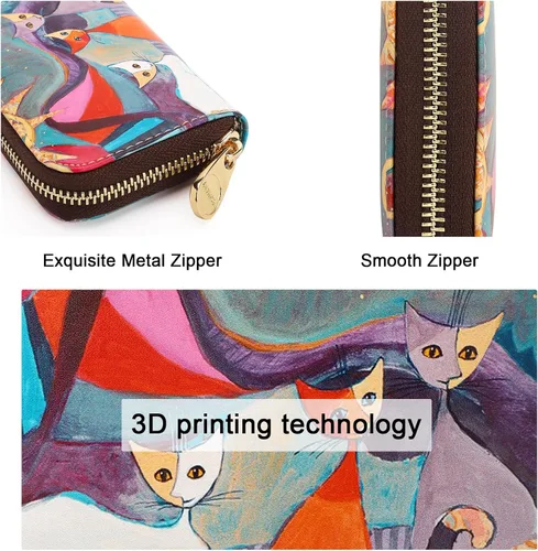 Miniatura 4 de APHISON RFID - Tarjetero, carteras para mujer. Funda para tarjetas de piel con cremallera para mujerniñaCaja regalo