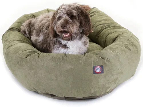 Miniatura 45 de Majestic Pet Cama para Perros Grandes Lavable de 40 Pulgadas, Mueble Ortopédico en Forma de Donut para Perros Grandes, Almohadilla y Alfombra de Gris