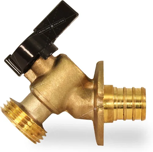 Miniatura 2 de Midline Valve 69564Q-5 - Babero de manguera Sillcock de cuarto de vuelta; entrada Pex de 3/4 pulgadas x salida MHT, latón fundido (paquete de 5)