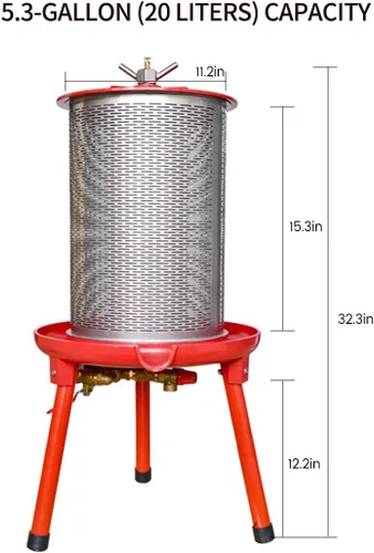Miniatura 6 de Prensa hidráulica para vino de frutas, sin electricidad/con agua, para hacer jugo natural