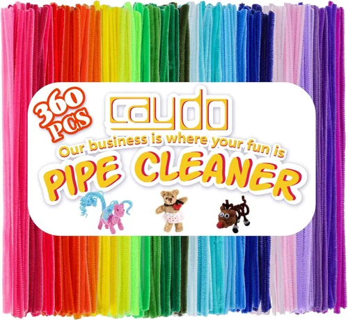 Miniatura 11 de Caydo 2600 piezas de limpiapipas a granel para flores, 40 colores surtidos, tallos de chenilla para proyectos creativos de arte y manualidades