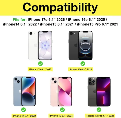 Miniatura 2 de ProCase Paquete de 2 protectores de pantalla de privacidad para iPhone 17e/16e / 14/13 / 13 Pro de 6.1 pulgadas, protector de película de vidrio