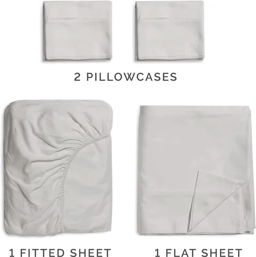 Miniatura 2 de CGK Linens - Juego de sábanas tamaño King, mezcla de bambú refrescante y transpirable, 60% poliéster, 40% rayón derivado del bambú, súper suave