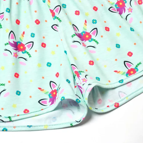 Miniatura 5 de QPANCY Pijamas a juego para niñas y muñecas, conjuntos de pijama de unicornio, ropa de dormir de algodón de verano
