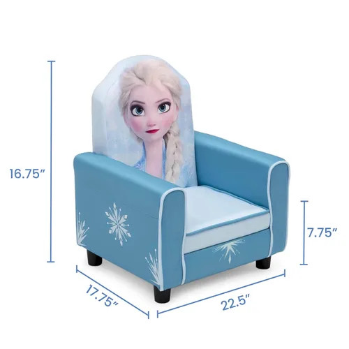Miniatura 3 de Delta Children Silla tapizada figurada para niños, madera, Disney Frozen II Elsa