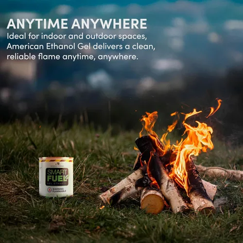 Miniatura 6 de Smart Fuel - Latas de combustible de gel de bioetanol – Combustible de chimenea de bioetanol de combustión limpia para fogatas