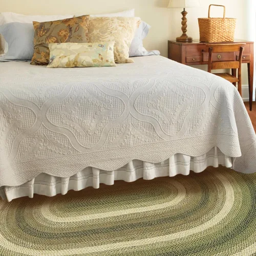 Miniatura 30 de Homespice Alfombras de Área Ovaladas Trenzadas de Yute Denim Azul de 8x10 pies para Sala de Estar, Dormitorio y Comedor. Apto para Mascotas. Estilos