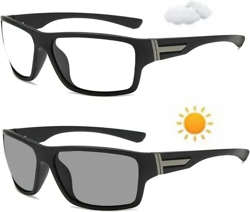 Miniatura 2 de Gafas de lectura bifocales fotocrómicas de transición al aire libre para hombres y mujeres, lentes de sol deportivos para presbicia (negro, 200)
