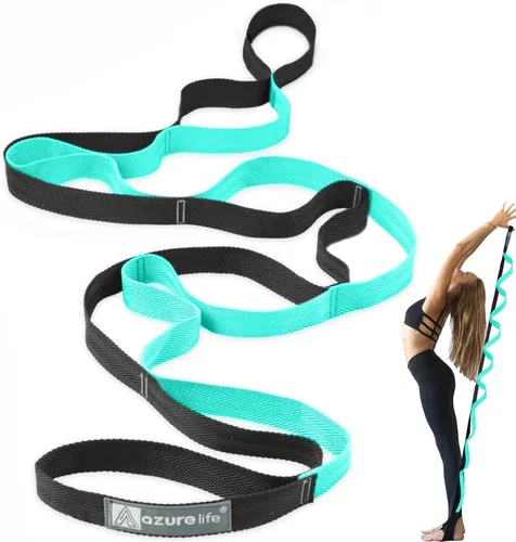 Miniatura 7 de A AZURELIFE Premium Durable Stretch Straps with Loops, Stretching Strap for Physical Therapy, Multi-Loop Yoga Strap Fitness Exercise Strap for Yoga