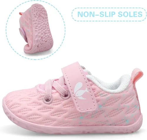 Miniatura 5 de FEETCITY Zapatillas de bebé para niños y niñas, zapatos de primera caminata, zapatos de cuna para recién nacidos, zapatos de meter