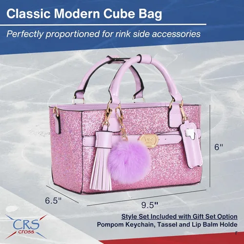 Miniatura 42 de CRS Cross Rink Side Tote. Ice Skating Accessory Bag-Figure Skating, Roller, Inline Skaters, Dance, Cheer.Organizes Guards Water Bottle Phone