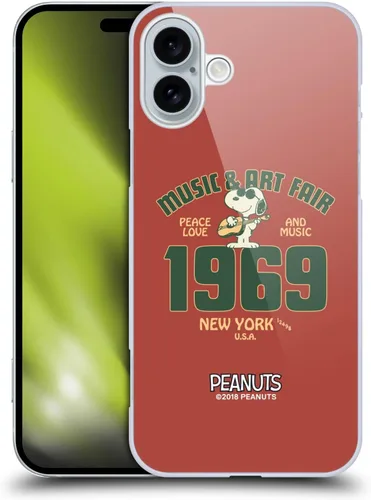 Miniatura 51 de Head Case Designs Funda rígida con licencia oficial de Peanuts Snoopy Woodstock Far Out Woodstock 50th compatible con Apple iPhone 15 Plus