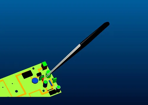 Miniatura 4 de Aoje-Link ESD-10 - Pinzas profesionales con tecnología de precisión antiestática, punta recta no magnética, revestimiento de plástico de acero