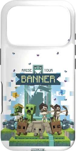 Miniatura 30 de Minecraft Legends Raise Your Banner Mobs Group Shot - Carcasa para iPhone 17