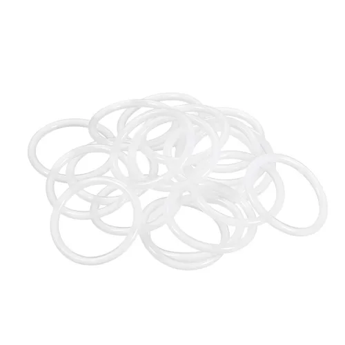 Miniatura 7 de Aros de silicona uxcell, de 30mm de diámetro exterior, 24mm de diámetro interior, 3mm de ancho, junta de sellado VMQ, color blanco, paquete de 20