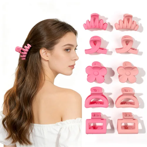 Miniatura 16 de Ivyu Pinzas para el cabello – 8 paquetes de pinzas pequeñas negras para mujeres, mini pinzas para el cabello de 1.57 pulgadas, accesorios de peinado