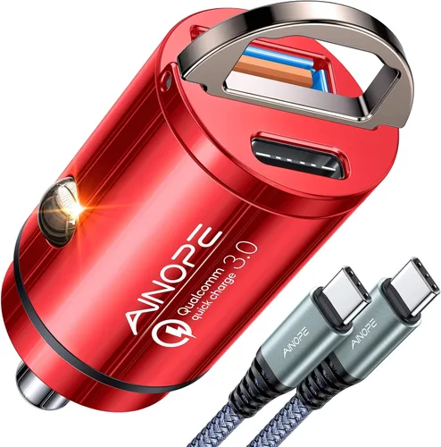 Miniatura 11 de AINOPE 90W para iPhone 17/16/15 Pro Max Cargador de coche USB C Fast Chage, [Mini y Metal] Adaptador de encendedor de cigarrillos invisible