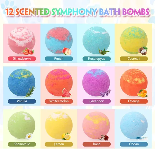 Miniatura 7 de Bombas de baño para niños con sorpresa en el interior, bombas de baño con juguetes para niños y niñas, bolas gaseosas hechas a mano, juego de regalo