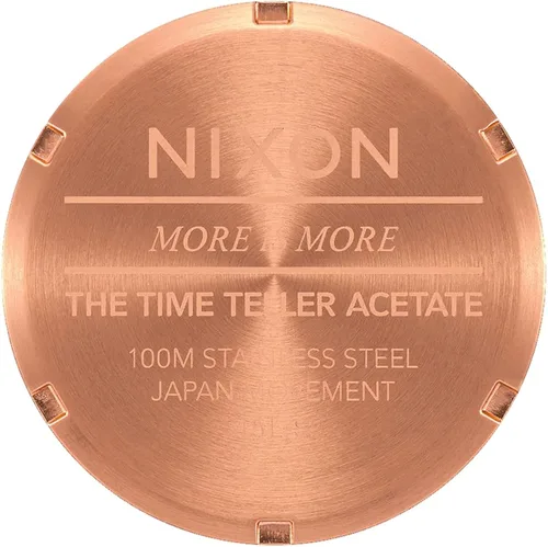 Miniatura 4 de NIXON Time Teller - Reloj analógico de moda de acetato resistente al agua para mujer (esfera de reloj de 1.457in, correa de acetato de 0.787in)