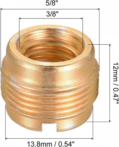 Miniatura 2 de uxcell Adaptador de soporte de micrófono – 3/8 pulgadas hembra a 5/8 pulgadas macho adaptador de tornillo convertidor de 0.47 pulgadas