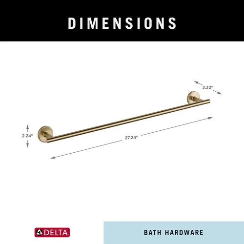 Miniatura 8 de Delta 759240-CZ Trinsic - Toallero de 24 pulgadas en bronce champán