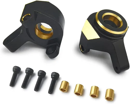 Miniatura 8 de MORLORDY 2 nudillos de dirección delantera de latón RC para 1/24 RC Crawler Car SCX24, accesorios de actualizaciones, color negro