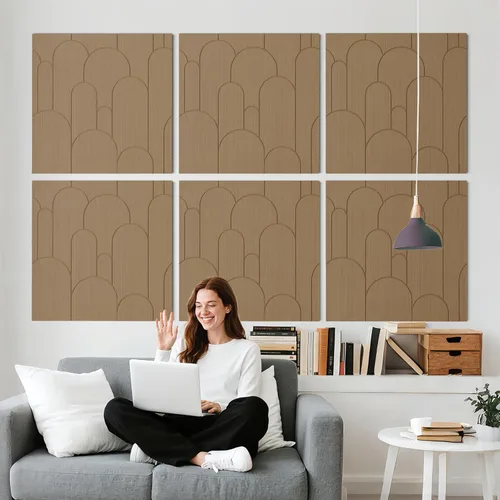 Miniatura 16 de 6 piezas de paneles acústicos, paneles de pared acústicos absorbentes de sonido de 23.6x23.6 pulgadas, paneles de pared acústicos decorativos