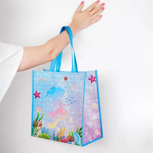 Miniatura 4 de BLEWINDZ Bolsas de regalo grandes con pañuelos: 3 bolsas de regalo reutilizables con asas para fiestas de cumpleaños, baby showers, compras