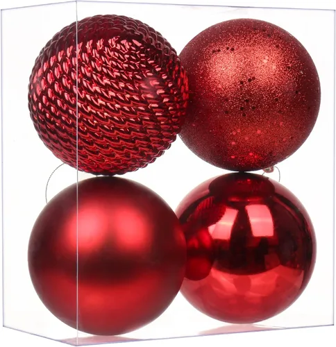 Miniatura 30 de Esferas de adorno de Navidad de 4.7 pulgadas, decoraciones de Navidad grandes, árbol de Navidad, inastillables, grandes, negras, con lazo