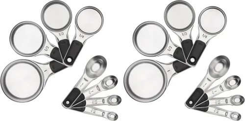 Miniatura 6 de OXO Good Grips - Vasos medidores de acero inoxidable con broches magnéticos (4 unidades)