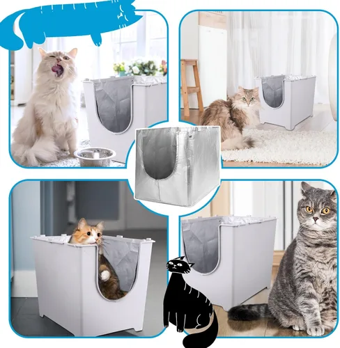 Miniatura 6 de Liner F compatible con caja de arena Modkat Flip (2 unidades) Revestimientos reutilizables para caja de arena abatible - Liner F para caja