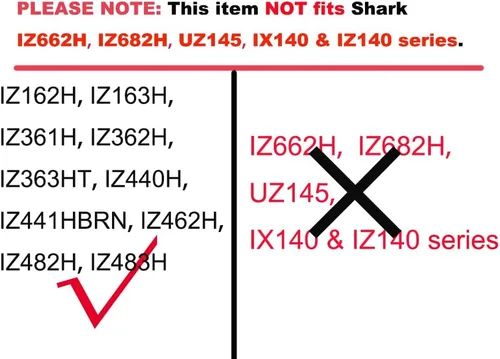 Miniatura 2 de Dttery Filtro de repuesto para Shark IZ162H IZ163H IZ362H IZ363HT IZ440H IZ462H IZ483H Rocket Pet Pro Vertex DuoClean PowerFins Pieza ligera