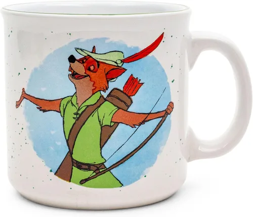 Disney Robin Hood - Taza de cerámica para caravana, taza de café para café expreso, té, capacidad para 20 onzas