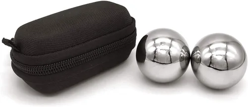 Miniatura 5 de Z QINGZHENG - Pelotas Baoding de acero inoxidable sólido de 1.66 pulgadas, 1.66 pulgadas, balón de mano de masaje para ejercicio de salud