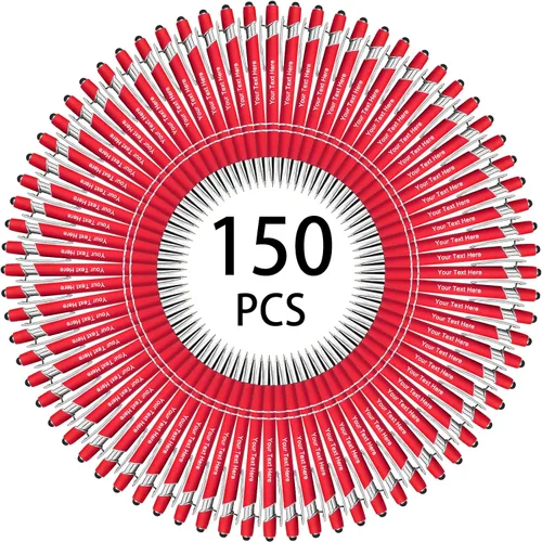 Miniatura 78 de Hasta 500 bolígrafos personalizados a granel, bolígrafo grabado personalizado con punta de lápiz capacitivo, carcasa multicolor retráctil, bolígrafo