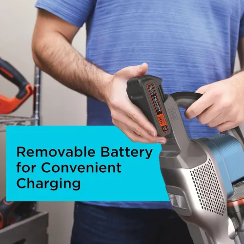 Miniatura 7 de Black+Decker Aspiradora inalámbrica, Powerseries Extreme, Aspiradora de palo recargable, cabezal intercambiable con accesorio para hendiduras