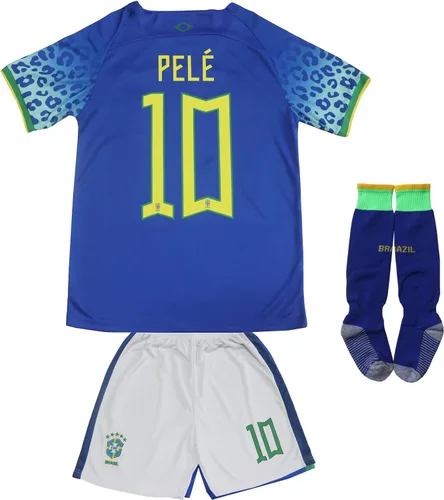 SEEMBELL Brasil Vintage Legend 10 9 - Juego de calcetines de fútbol para niños, tallas juveniles