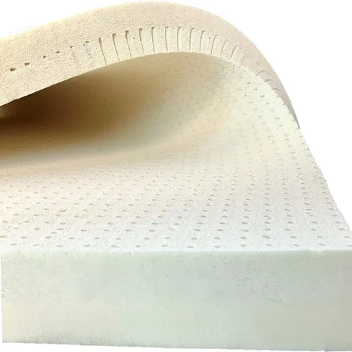Miniatura 5 de Cubrecolchón de látex orgánico de doble zona de 2 pulgadas con funda gris jaspeado con cremallera (individual, suave y firme), certificado GOTS &