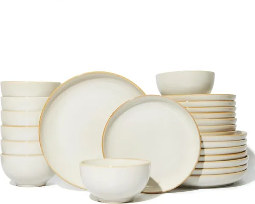 Miniatura 41 de Pokini - Juegos de vajilla de gres para cena, juego de platos y cuencos de cerámica, platos de cocina aptos para microondas y lavavajillas, platos