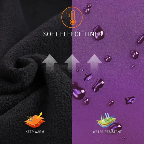 Miniatura 4 de baleaf Chaqueta de ciclismo para mujer, resistente al viento, térmica, para invierno, correr, clima frío, impermeable, softshell cálido