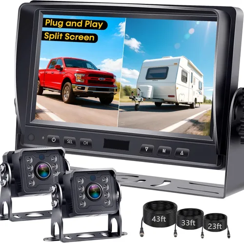 Miniatura 12 de Cámara de respaldo HD 1080P para automóviles, visión nocturna, gran angular de 170°, impermeable, fácil instalación, imagen clara para camiones