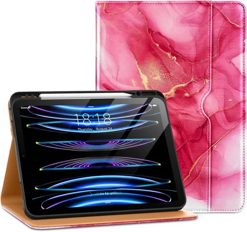 Miniatura 28 de DTTO para iPad Pro 12.9 6ª / 5ª / 4ª / 3ª generación Funda 2022/2021/2020/2018, Funda de cuero tipo folio con soporte integrado para lápiz Apple