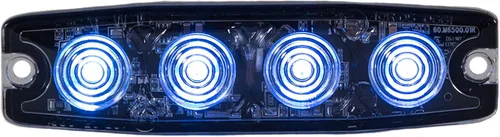 Miniatura 15 de Buyers Products 8892240 - Luz estroboscópica LED ultrafina de 4.5 pulgadas, ámbar, 4 LED, patrones de flash síncronos y alternos, luz de emergencia