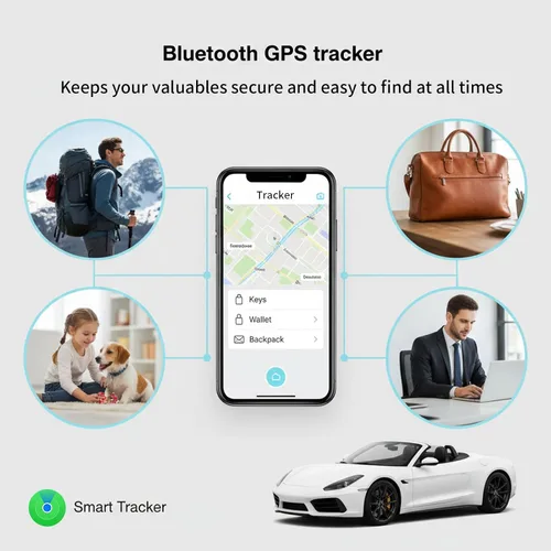 Miniatura 6 de Paquete de 2 rastreadores GPS para vehículos que funcionan con Find My (solo iOS) en tiempo real Mini Car Air Tracker Dispositivos de etiqueta