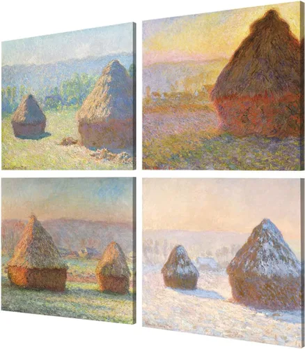 Miniatura 11 de Pinturas clásicas mundiales de Claude Monet Impresión giclée sobre lienzo alargado, pieza de galería para colgar y decorar el hogar, The CliffWalk