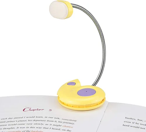 Miniatura 9 de Luz de libro, lámpara LED de lectura con clip, recargable por USB, 3 brillos regulables, magenta